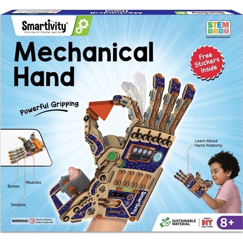 Smartivity STEM DIY Robotic Mechanical Hand  Toy for Kids 8-14 Year -New